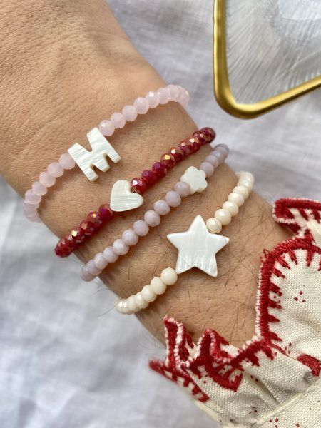 Pulseritas facetadas con nácar