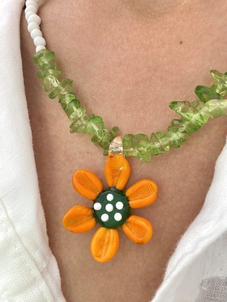 Collar Flora verde