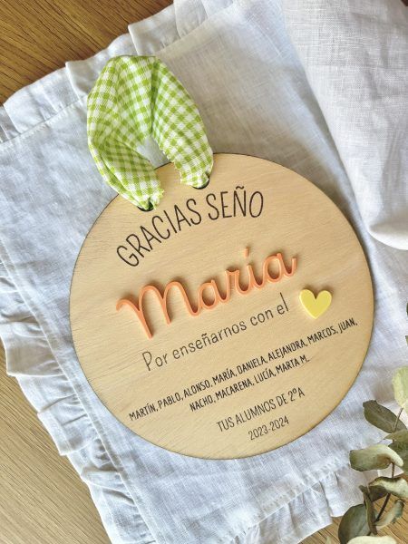 Placa de madera personalizada