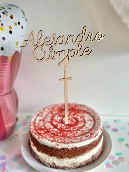 Topper de madera personalizable