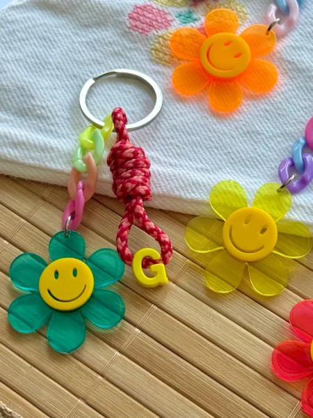 Llavero flor smile personalizado